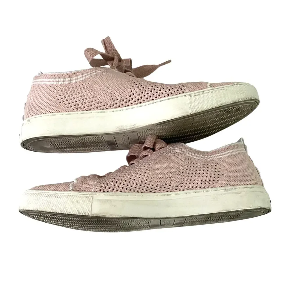 Kate Spade Pink Ainslee Mesh Scallop Sneakers Size 8.5 Preppy Casual Coquette